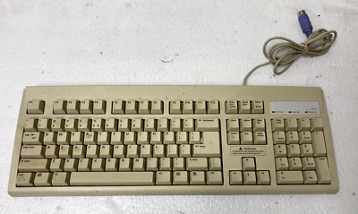 Vintage BTC Keyboard Model 5121 E5XKBM104M10UC 5 Pin Din Beige - Image 1 of 4