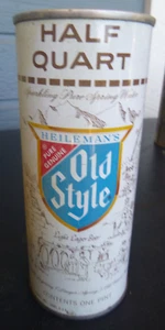 Vintage Heileman's Old Style Half Quart 16 oz pull tab beer can La Crosse WI - Picture 1 of 4