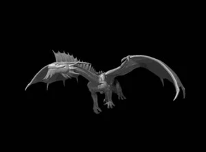 Wyrmling Silver Dragon Metallic Mini - DND - Pathfinder - Dungeons & Dragons - R - Picture 1 of 4