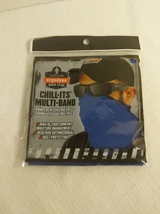 Ergodyne Chill-Its Multi-Band Blue #6485 Face Mask Headband - Picture 1 of 2