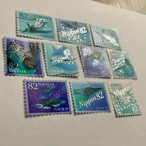 With stock card-Japan used flashing Stamp set 2017 Ep 1 Antarctic Penguin C2320 - Picture 1 of 9