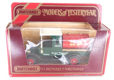 Caja cisterna Matchbox Ford modelo T 1912 camión cisterna BP modelo de juguete coleccionable Foto 1 de 4