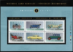 Canada sc#1490 Historic Land Vehicules - 1: Personal Vehicules S-Sheet, Mint-NH - Picture 1 of 2
