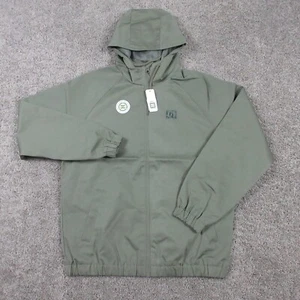 DC Jacket Mens Medium Green Solid Re/Solve Navigator Windbreaker Lightweight NWT - Picture 1 of 12