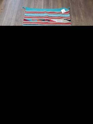 Alfombra acrílica tejida a mano diseño suroeste; 20"X40" Foto 1 de 2