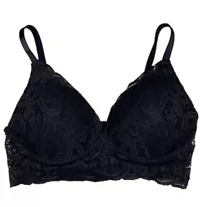 Victoria's Secret PINK Bralette schwarz Spitze kabellos Pushup wandelbar sexy Lg - Bild 1 von 7