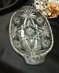 3929 Antique Early American Prescut Star Of David Divided Relish Tray - Picture 1 of 3