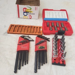 Snap-on & Craftman Hex Bits Allen Keys Punches Clean Lot Mixed Tool Set LOT-1309 - Picture 1 of 11
