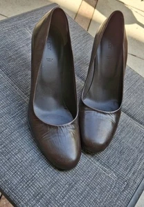 BALLY ITALY PUMPS HEELS DAMENSCHUHE LEDER BRAUN US 8,5 D 39 WIE NEU - Bild 1 von 5