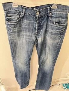 Pantalones de mezclilla ajustados 7 For All Mankind Nate y estándar para hombre talla 34 y 36 (total 6 jeans) - Imagen 1 de 12