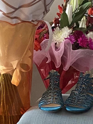 Sandalias planas Jimmy Choo Kaye azules Foto 1 de 4