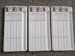 3 x Queens Cut For Coffee, Bone China Bridge Scoring Pads - Picture 1 of 3