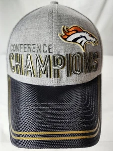 New Era 9forty Broncos Conferencia Campeones Super Bowl 50 Gris Sombrero Correa - Imagen 1 de 9
