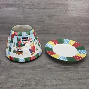 Yankee Candle Grande Pupazzo di Neve Vacanze Ceramica - Topper e Piatto Paralume Candela - Foto 1 di 7