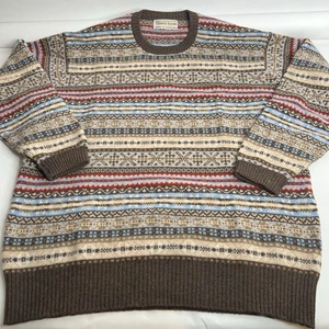 Vintage WILLIAM LOCKE Hawick Scotland Crew Neck Sweater, 100% Lamb’s Wool Isle - Picture 1 of 5