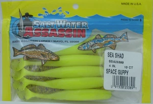 Bass Assassin SSA25389 4 " See Alse 10 Pk Weltraum Guppy - Bild 1 von 2