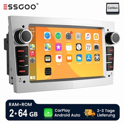 Android 14 Apple Carplay Für Opel Corsa C/D Zafira B Astra G H Autoradio GPS RDS - Bild 1 von 4