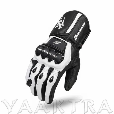 Guantes de cuero blindados Hayabusa Suzuki moto carreras nudillo Foto 1 de 4