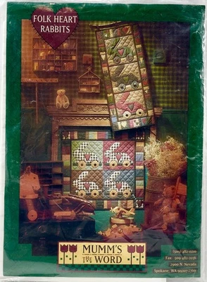 NUEVO 1994 Mumms The Word patrón de costura corazón popular conejos edredón de pared de colección 17161 Foto 1 de 2