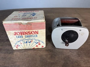 Johnson Card Shuffler Model 50 Vintage With Box - Picture 1 of 9