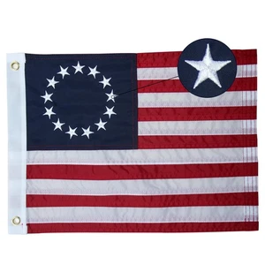 Betsy Ross Flag 12X18 Inches Outdoor Embroidered Small 13 Star American Flags... - Picture 1 of 4