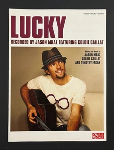 2008 Lucky Jason Maraz Colbie Caillat Indie Pop Piano Vocal Guitar Sheet Music - Picture 1 of 3
