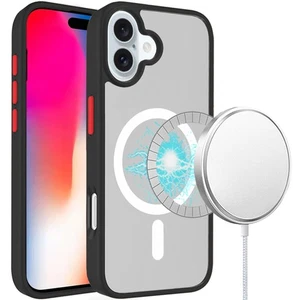 Funda para iPhone 16 6,1 pulgadas círculo magnético botones coloridos + vidrio templado - Imagen 1 de 9