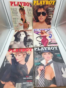 Vintage 80’s Playboy Magazines, Lot Of 6 Jessica Hahn Cindy Crawford Kim Conrad - Picture 1 of 9
