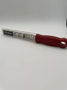Red Handled Coarse Microplane Coarse Grater Stainless Steel With Sheath 13" - Picture 1 of 10