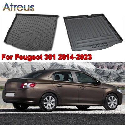 All Weather Trunk Cargo Liner Floor Tray Mat TPE Rubber For Peugeot 301 2014-23 - Image 1 of 4