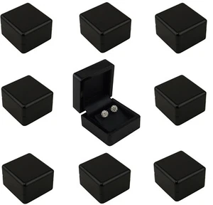 Luxury Gloss Wooden Earring Stud Box Holder Storage Gift Presentation Case Charm - Picture 1 of 6