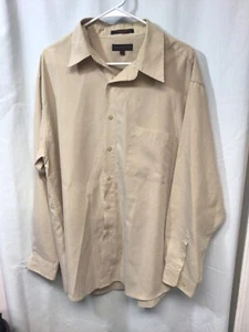 Metropolitan (Lord & Taylor) Yellow Large (Rayon/Polyester) Long Sleeve Shirt B2 - Picture 1 of 4