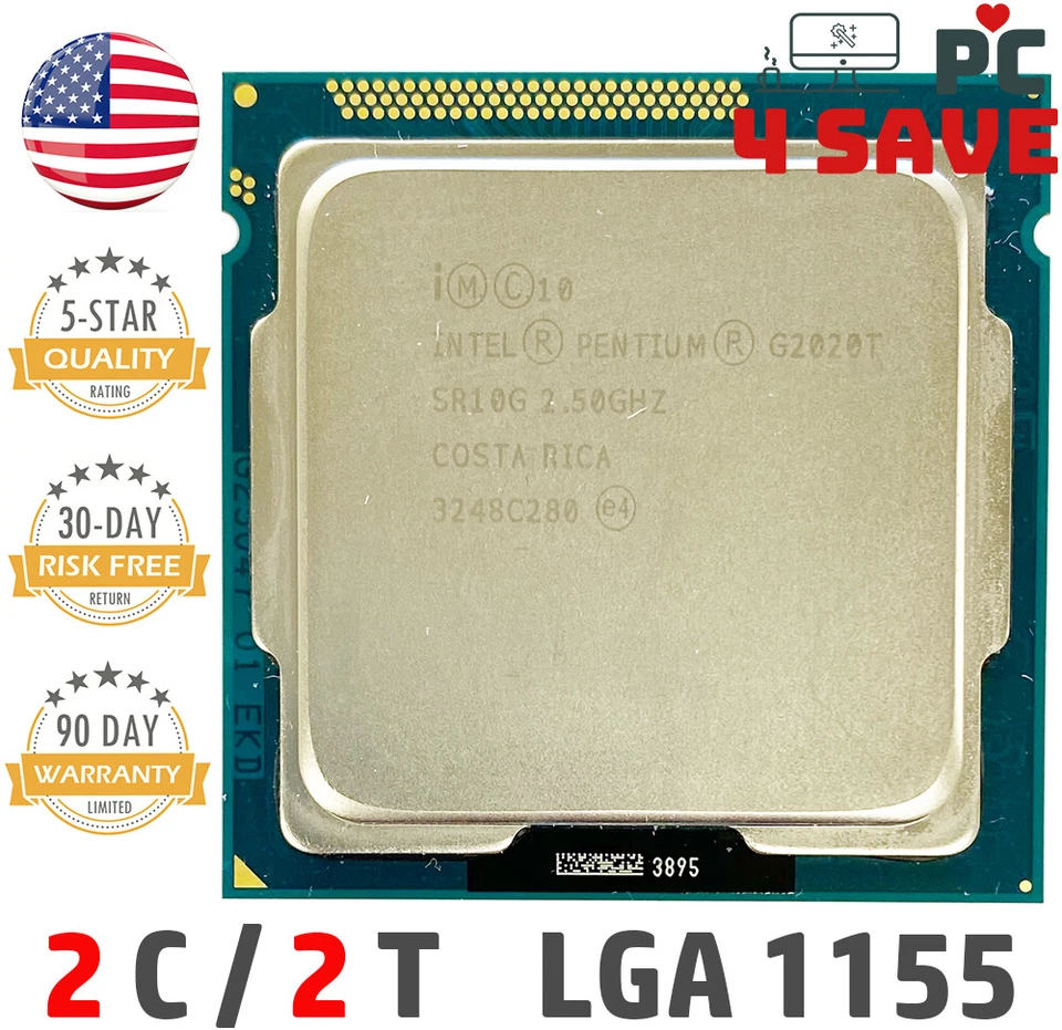 Intel Pentium Dual-Core G2020T SR10G 2.50GHz 3MB LGA1155 Desktop CPU Coin Mining - Image 1 of 1