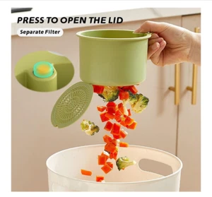 Scarico Lavello Cucina Sospeso,Pressa Cucina Autopulente per Aprire il Cestello Rifiuti - Foto 1 di 11