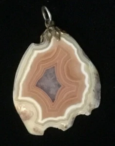 Natürlicher Achat Quarz Kristall Druzy Scheibe Anhänger für Halskette - Bild 1 von 8