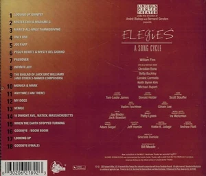 Elegies : A Song Cycle by William Finn 2003 Fynsworth Alley CD - Picture 1 of 2
