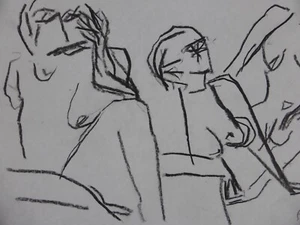 NIKITA KNIKTA Erotic Art Original Drawing Erotic Painting Women's Nude (242) - Picture 1 of 3