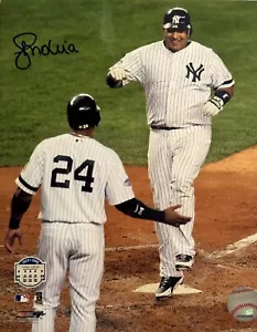 JOSE MOLINA New York Yankees Ultimo Home Run Yankee Stadium firmato 8x10 foto COA - Foto 1 di 1