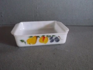 FIRE KING GAY FAD FRUITS SQUARE BAKING DISH  8" OvenWare Bakeware Vintage 1960s - Picture 1 of 7