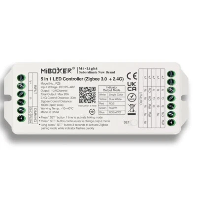 Zigbee3.0+2.4G MiBoxer 5in1 Controller WiFi Gateway Remote For RGB CCT LED Strip - Image 1 of 4