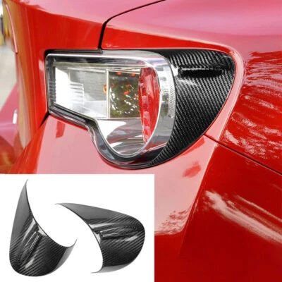 Rear Lights Eyelids Eyebrow For Toyota 86 Subaru BRZ Scion FR-S dry Carbon Fiber - Image 1 of 4