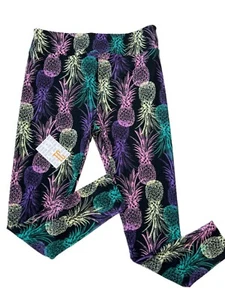 Tc LuLaRoe Leggings blau mit pastellfarbenen Ananas selten passt 12/18 - Bild 1 von 1