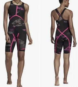 Adidas Adizero Freestyle Womens Swimsuit FS CB Black Pink Size 16” $469 NEW - Picture 1 of 9