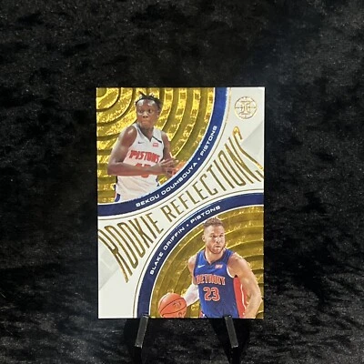 2019-20 Illusions Rookie Reflections Sekou Doumbouya Blake Griffin Gold #/125 - Image 1 of 2