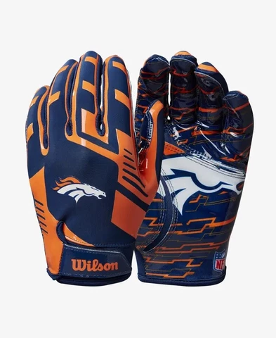Denver Broncos NFL Stretch Fit Receiver Football Gloves Cover