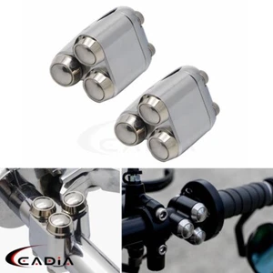 Pair 1" Handlebar Control Switch Turn Signals Momentary Start Button Switches - Picture 1 of 9