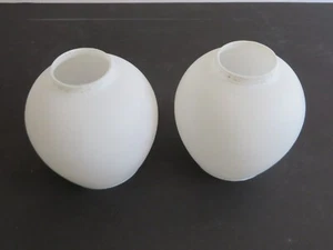 A Pair of Vintage Sand Blasted Clear Glass Lamp/Light Shades - Picture 1 of 5