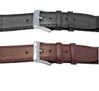 The RELIABLE 15mm 17mm 19mm Gents Lds LEATHER WATCH STRAP Soft Dark Brown Black
