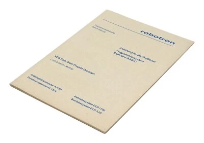 ANLEITUNG  FÜR DEN BEDIENER ... BASIC für PC A 7150 und EC 1834 v. Robotron  DDR - Bild 1 von 2
