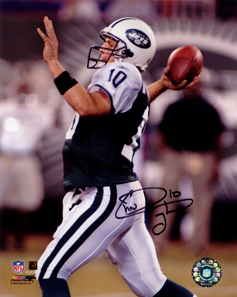 Foto firmada por Chad Pennington New York Jets 8x10 ¡CERTIFICADO DE AUTENTICIDAD! Foto 1 de 1